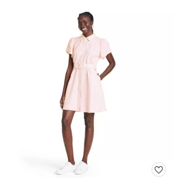 Alexis x Target - Striped Tulip Sleeve Shirtdress - Picture 1 of 4